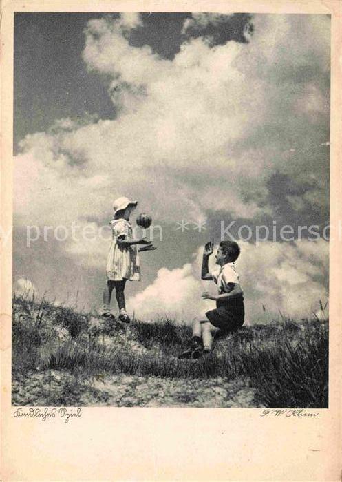 Kinder Child Enfants Ball Spiel Foto F.W. Kliem