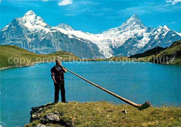 Alphorn Alphornbläser Bachalpsee Grindelwald We