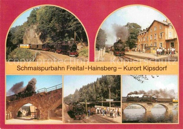 Lokomotive Schmalspurbahn Bahnhof Kipsdorf Viadukt