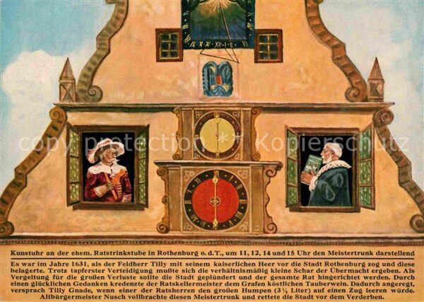 Uhren Kunstuhr Ratstrinkstube Rothenburg Taub