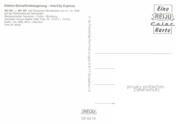 Eisenbahn Elektro-Schnelltriebwagenzug InterCity- – Bild 2