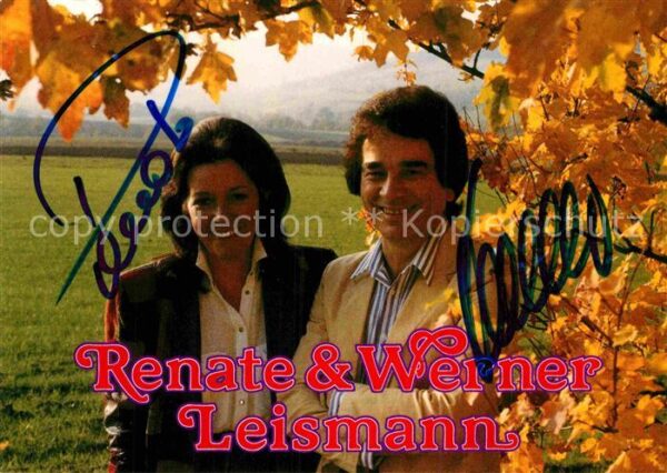 Saenger Band Renate und Werner Leismann Autogramme