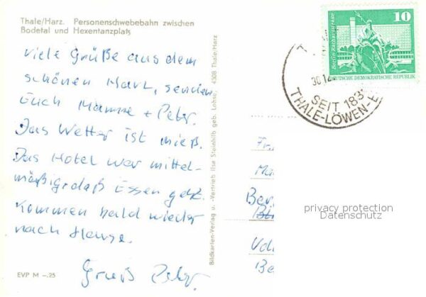 Seilbahn Thale Bodetal Hexentanzplatz – Bild 2