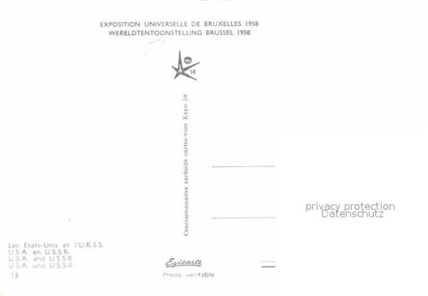 Exposition Universelle Bruxelles 1958 Les Etats-Unis et l'U.R.S.S. – Bild 2