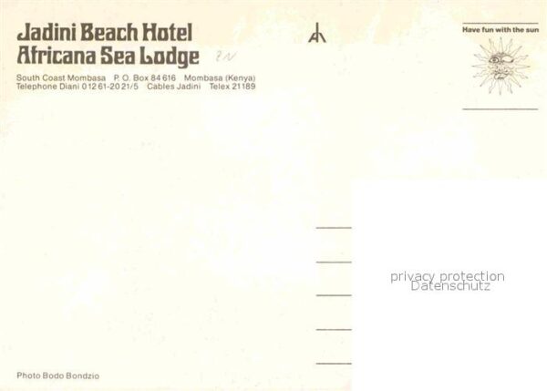 Affen Jadini Beach Hotel Mombasa Kenya – Bild 2