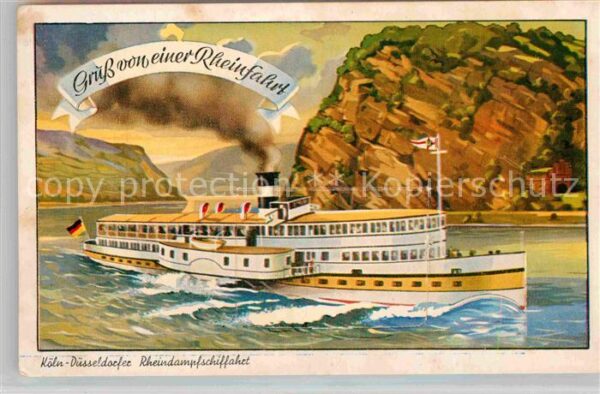 Dampfer Seitenrad Köln-Düsseldorfer Rheindampfschifffahrt
