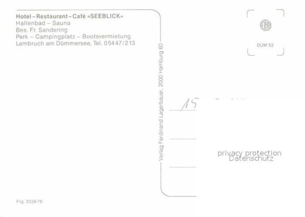 Lembruch Hotel Restaurant Cafe Seeblick Campingp – Bild 2