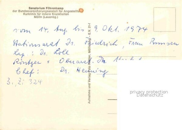 Moelln Lauenburg Sanatorium Föhrenkamp – Bild 2