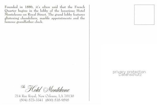 New Orleans Louisiana Hotel Monteleone Lobby – Bild 2