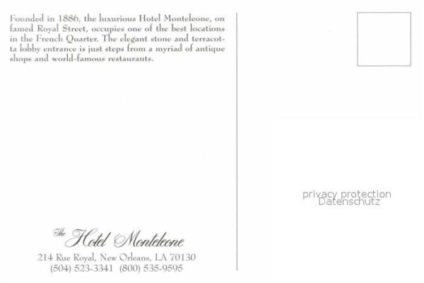 New Orleans Louisiana Hotel Monteleone Eingang – Bild 2
