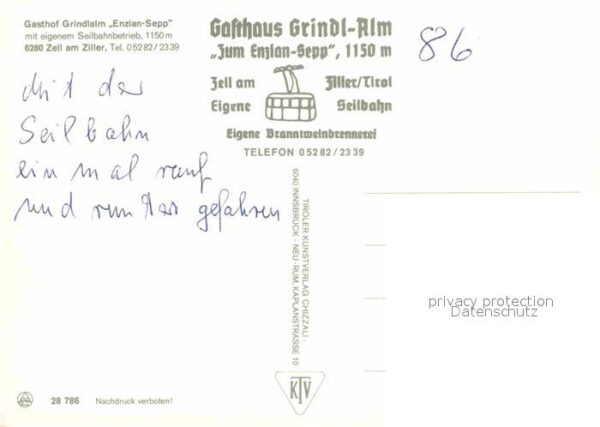 Zell Ziller Tirol Enzian Sepp Gasthof Grindalm – Bild 2