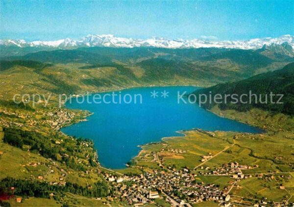 Aegerisee Aegerisee Unteraegeri Unter-Ae Luftaufnahme Ageri