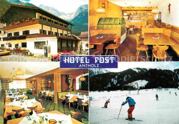 Antholz Rasen Hotel Post Skifahrer