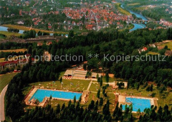 Melsungen Fulda Waldschwimmbad Luftaufnahme
