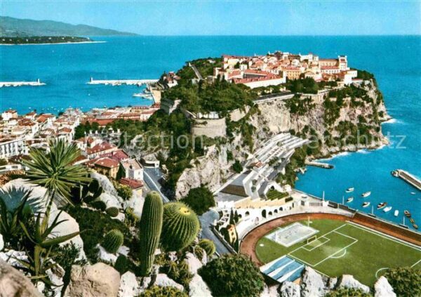 Monte-Carlo Monaco Hafen Felsen Stadion