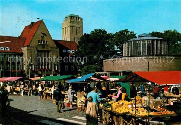 Delmenhorst Rathausplatz Markttag