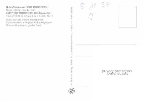 Grossenkneten Hotel Restaurant Gut Moorbeck – Bild 2