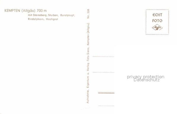 Kempten Allgaeu mit Steinberge Stuiben Hochgrat – Bild 2
