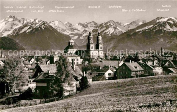 Kempten Allgaeu mit Allgäuer Hochgebirgskette