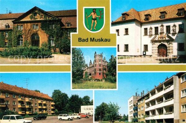 Bad Muskau Oberlausitz Moorbas Schloß und Schloßruine
