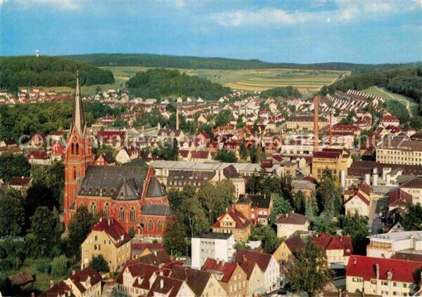 Heidenheim Brenz Fliegeraufnahme Pauluskirche Blick vom