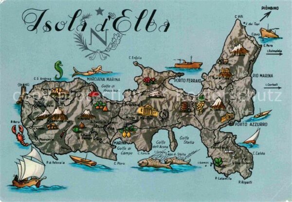 Isola d Elba Lageplan Karte