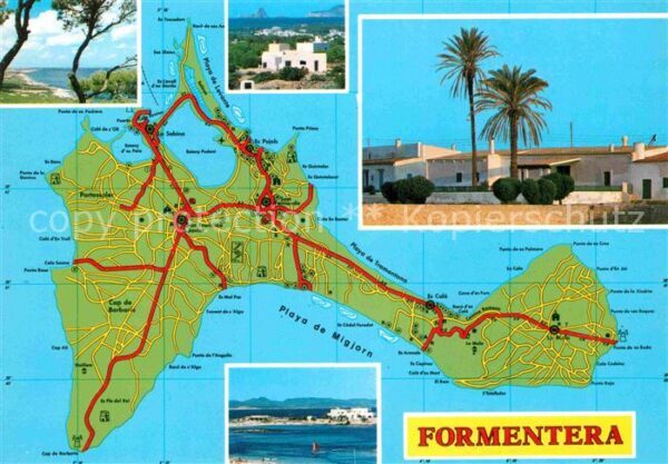 Formentera Landkarte E.-Mirador Sa-Punta La-Savina