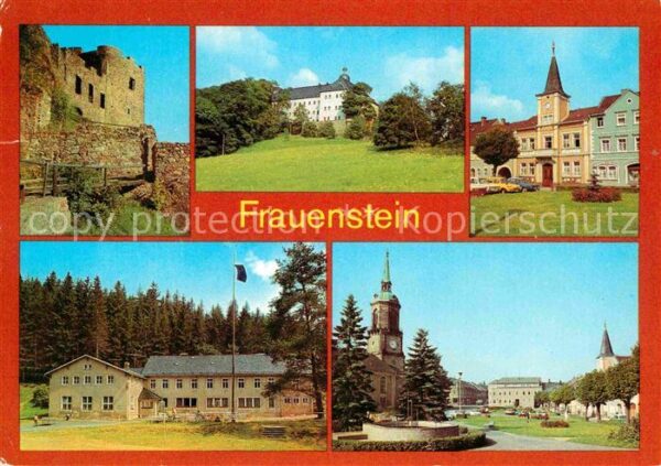 Frauenstein Sachsen Burgruine Schloß Rathaus Ferienheim Kum