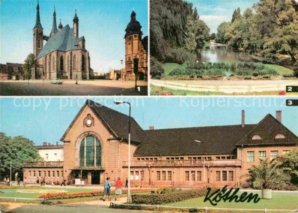 Koethen Anhalt Marktplatz St. Jakobskirche Hubertustei