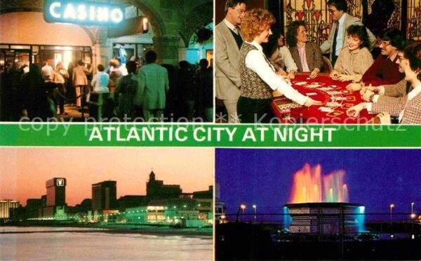 Atlantic City New Jersey Casino Skyline Park Fountain