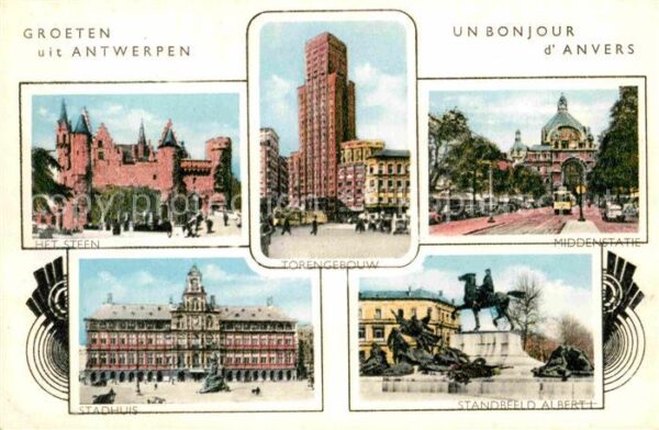 Antwerpen Anvers Standbeeld Alberti Middentatie Torengeb