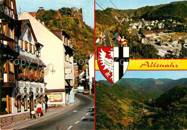 Altenahr mit Burg Are Seilbahn und Langfigtal