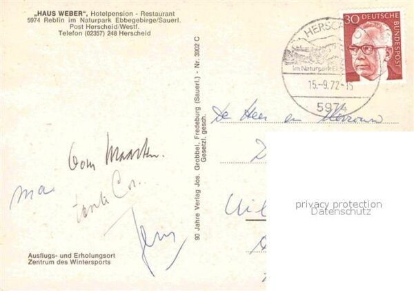 Herscheid Sauerland Haus Weber Hotel Pension Restaurant – Bild 2