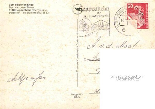 Heppenheim Bergstrasse Zum goldenen Engel Fachwerk – Bild 2
