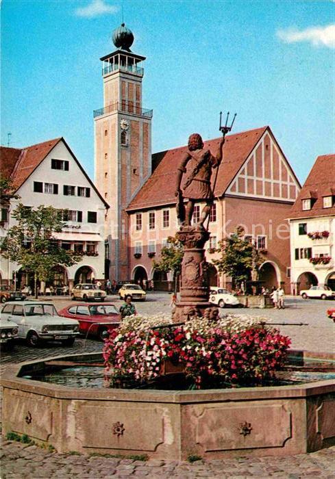 Freudenstadt Marktplatz Rathaus Neptunbrunnen