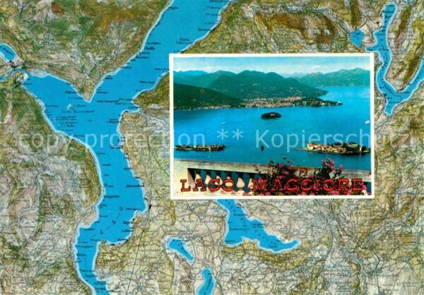 Lago Maggiore Landkarte und Panorama