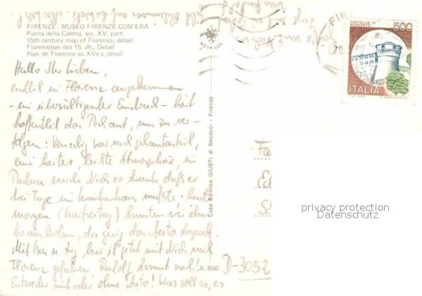 Firenze Florenz Pianta della Catena – Bild 2