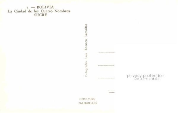 Bolivia Sucre La Ciudas de los Quatro Nombres – Bild 2