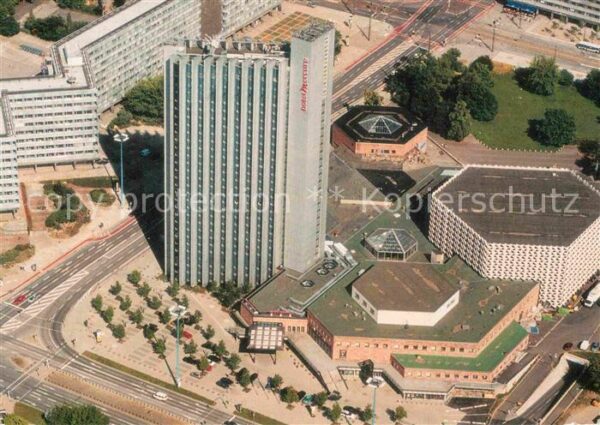 Chemnitz Fliegeraufnahme Hotel Mercure und Stadt