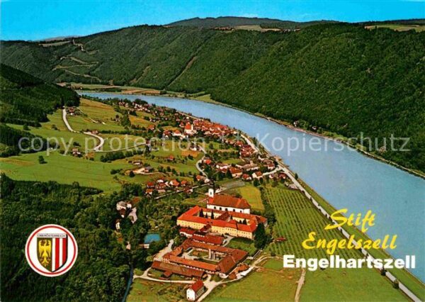 Engelhartszell Donau Oberoesterreich Fliegeraufnahme Stift