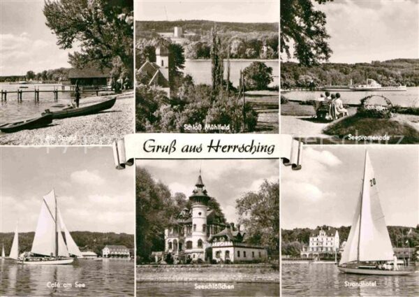 Herrsching Ammersee Schloß Mühlfeld Strand Cafe am See Sees