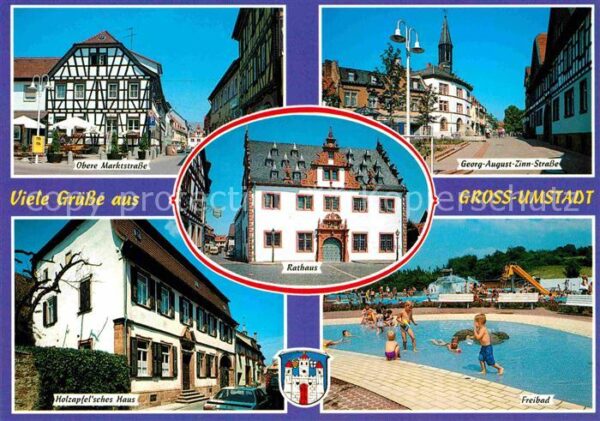 Gross-Umstadt Marktstrasse Freibad Georg August Zinn