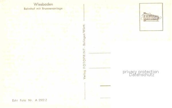 Wiesbaden Bahnhof mit Brunnenanlage – Bild 2