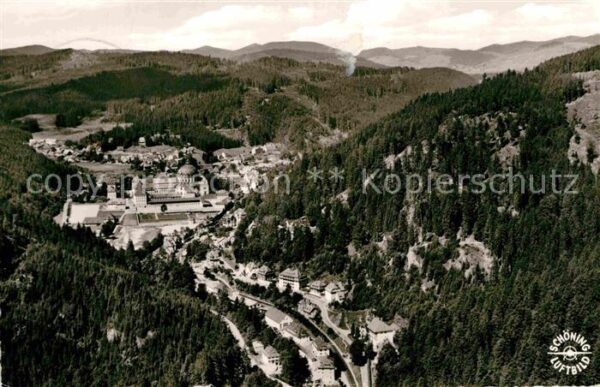 St Blasien Panorama Schwarzwald Fliegeraufnahme