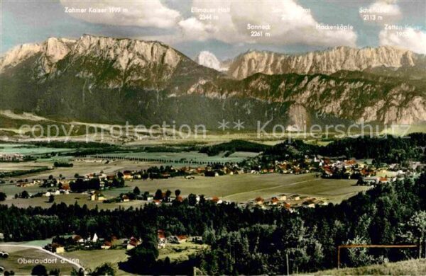 Oberaudorf Gesamtansicht mit Alpenpanorama