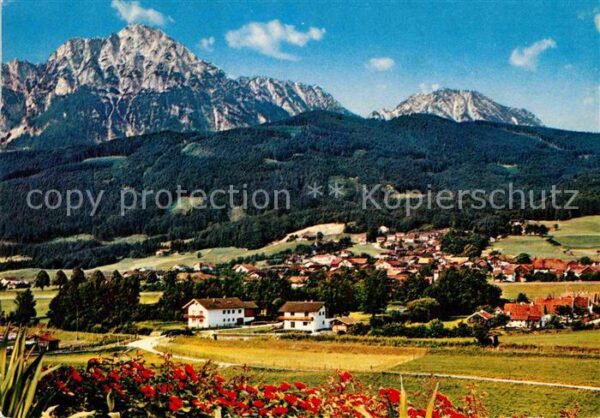 Aufham Anger Panorama mit Hochstaufen und Zwiesel Ch