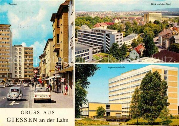 Giessen Lahn Zentrum Ingenieurschule Stadtpanorama
