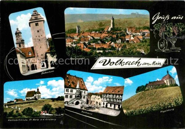 Volkach Diebenturm Wallfahrtskirche St Maria Ki