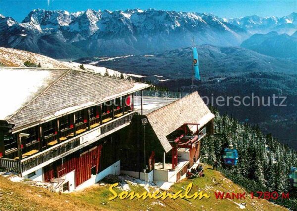 Garmisch-Partenkirchen Aussichtsrestaurant auf dem Wank Sonnen