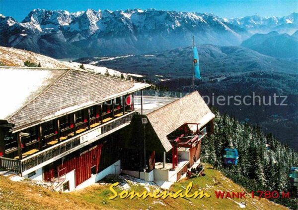 Garmisch-Partenkirchen Aussichtsrestaurant auf dem Wank Sonnen